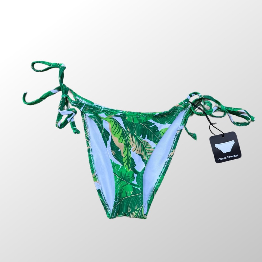 Love Tropical Green Leaf Bikini Bottom